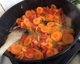 Une image de l'étape 11 de Shanghai pak choi braisés citron tomates carottes et galanga.