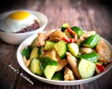 小黃瓜炒雞腿排的食譜步驟5照片