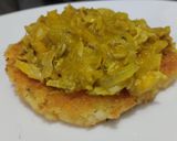 Foto del paso 5 de la receta: Arepa🥯con pollo🍗en salsa🥭de mango🧅picante🧄🌶️🥙