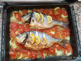 Dorada al horno con patatas