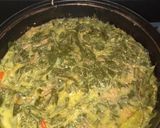 Foto langkah ke 4 dari resep Sayur Daun Singkong Kuah Santan Udang Rebon.