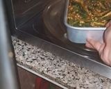 A picture of step 4 of Kurkuri bhindi in microwave.
