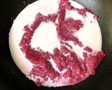 A picture of step 3 of Red Dragon Fruit Sooji Modak.