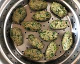A picture of step 2 of Kothimbir Mutkule (Maharashtrian Style Coriander Leaves Fritters).