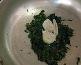 A picture of step 3 of Kochu Pata Chingri.