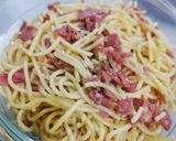Foto langkah ke 4 dari resep Spaghetti Garlic butter with Smoke Beef (THERMOMIX).