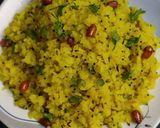 A picture of step 8 of Jain poha.