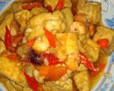 Foto langkah ke 4 dari resep Tahu udang saori saus tiram pedas,.