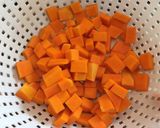 A picture of step 1 of Pumpkin Risotto with Crispy Bacon.