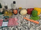 Noodles de arroz con presa ibérica. Sin gluten