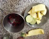 Une image de l'étape 2 de Jus ananas hibiscus.
