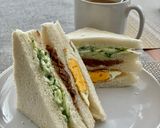 A picture of step 2 of Taiwanese Breakfast Shop-Style Pork Floss Sandwich.