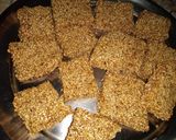 A picture of step 12 of Til and gur patti or til chikki.