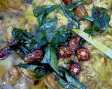 A picture of step 4 of Curry chawal.
