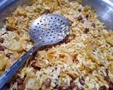 A picture of step 4 of Khatta Meetha namkeen.
