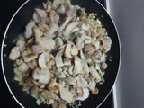 Risotto de setas y pollo
