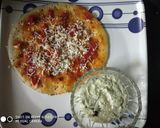 A picture of step 1 of Schezwan uttapam.