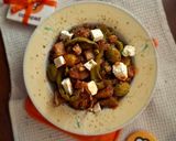 Φωτογραφία βήματος 2 της συνταγής Σαρδέλες με μελιτζάνες πιπεριές και σταφίδες γλυκόξινες