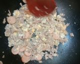 รูปขั้นตอนการทำที่ 2 ของ หมูสับใส้กรอกผัดไข่