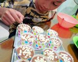 Foto langkah ke 3 dari resep Muffin Cokelat Keju.