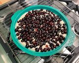 A picture of step 8 of Black Currant Mascarpone Cake with Cherry Sugar.