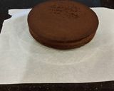 A picture of step 7 of Chocolate Layer Cake with Cherry Cheesecake Filling and Frosting.
