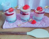A picture of step 8 of Strawberry Cheesecake shots (without gelatine).