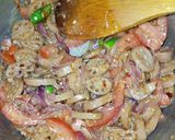 A picture of step 7 of Lotus Masala Fry.