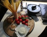 Une image de l'étape 1 de Pâtes Boursin®️ et tomate cerise.