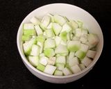 A picture of step 1 of Quinoa and lauki (bottle gourd) khichdi.