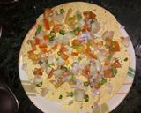 A picture of step 3 of Masala papad.