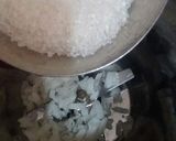A picture of step 1 of Poha mango peach smoothie.
