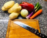 Foto del paso 1 de la receta: Filet de merluza con vegetales y crema