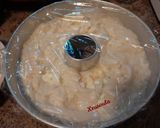 A picture of step 5 of Cheese Pie Soufflé in a Bundt Pan.