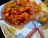 A picture of step 14 of Kung pao chicken.