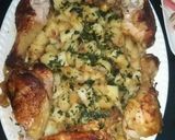 صورة لخطوة 2 من وصفة بطاطا محمرة في الفرن مع الدجاج 🥘🐓
