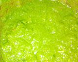 A picture of step 1 of Paneer stuffed green heart.