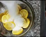 A picture of step 7 of Fresh lemon juice in jar|| and lemonade.