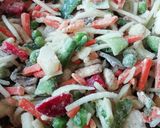 Sajtkrémes zöldséges tészta recept fázis 1 fotója