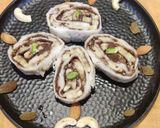 A picture of step 8 of Choco Banana Swiss Roll.