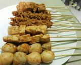 Foto langkah ke 6 dari resep Sate bumbu rujak telurpuyuh,tahu,tempe dan usus.