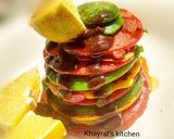 A picture of step 3 of Rainbow mini pancakes.