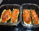 Foto del paso 6 de la receta: Calabacín relleno de pavo y salsa de piquillos