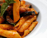 Foto del paso 6 de la receta: Garganelli picantes con berenjena y salsa de sobrasada