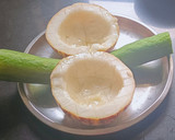 A picture of step 1 of Maskmelon+Cucumber juice.