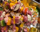 Hình bước làm 1 của món BBQ - bò lúc lắc