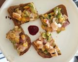 A picture of step 5 of Open paneer sandwich.