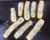 Une image de l'étape 6 de Courgettes jaunes farcies emmental et persil.