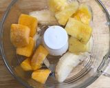 A picture of step 1 of Creamy Frozen Fruit Custard.