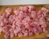 A picture of step 1 of Boneless chicken and potato stew.